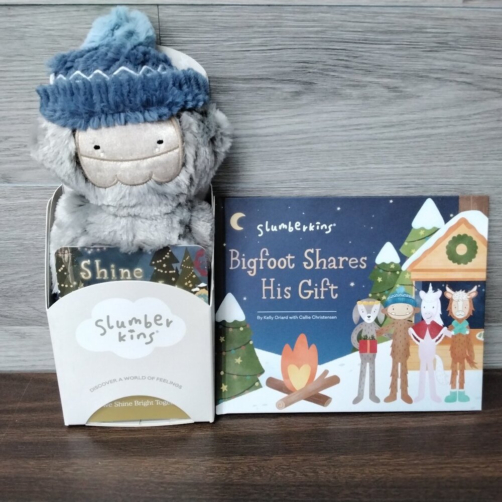 Big Foot Plush and Kids Books on Self  Esteem